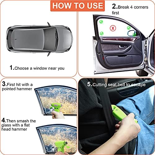 THINKWORK 6-in-1 Car Safety Hammer, Emergency Escape Tool - Image 5
