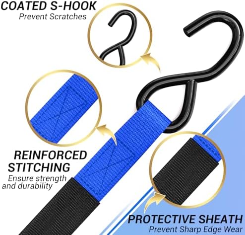 Ohuhu Ratchet Tie Down Straps 1" x 15' - Image 3