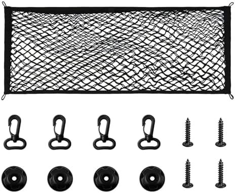 Car Rear Cargo Net, Adjustable Elastic Trunk Storage Net by Unknown