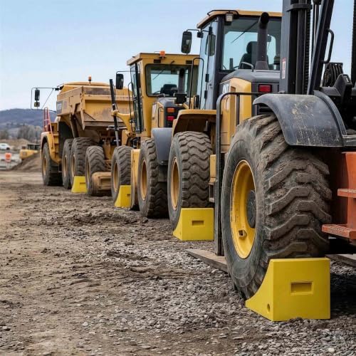 Yescom Large Wheel Chocks for Tires Under 50" 90 Ton Load Capacity 2 Pack - Image 7