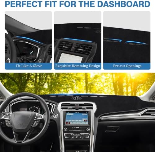FIILINES Dash Cover Fit for 2013-2020 Ford Fusion Dash Mat for Fusion - Image 4