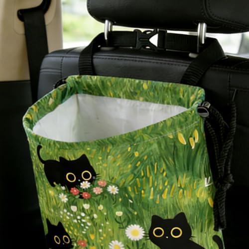 Cute Black Cat Car Trash Bag - Image 7