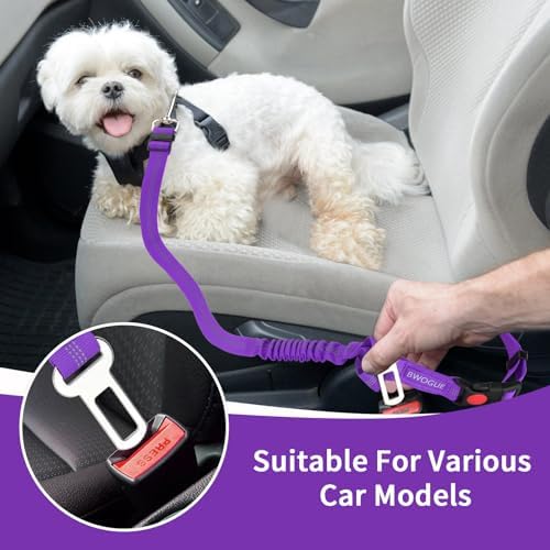 BWOGUE Dog Seat Belt for Car, Headrest Restraint Reflective Bungee, 1 Pack - Image 5