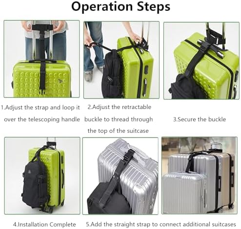 Luggage Straps, Add a Bag Luggage Strap, Heavy Duty Adjustable Suitcase Belt - Image 7