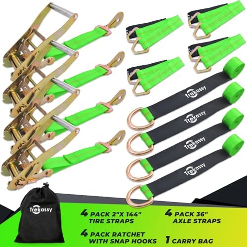Trekassy 2in x 12ft Car Tie Down Straps - Image 2