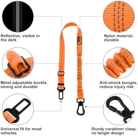 Plutus Pet Dog Seat Belt for Car, Adjustable Harness - Image 2