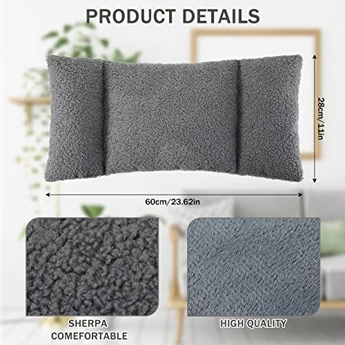 Queekay Fleece Lumbar Support Pillow 3 Section - Image 2