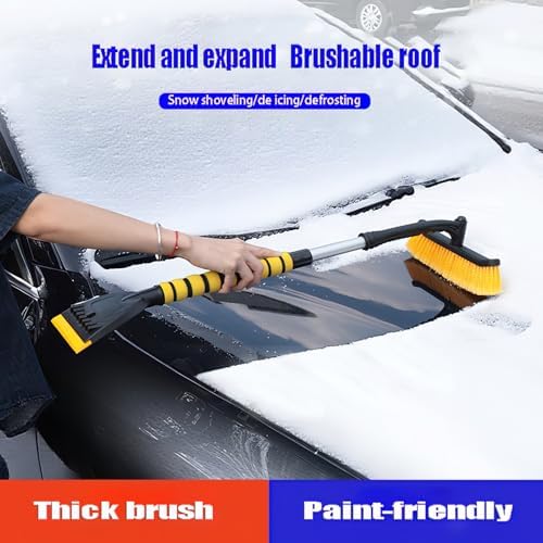 Car Snow Shovel, car Mounted Telescopic defrosting Shovel, Snow Brush 2-in-1 - Image 3