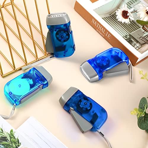 Mudder 8 Pack Hand Crank Flashlight 3 LED No Battery Torch - Image 4