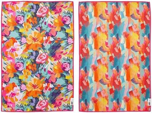 Ritz Waffle Microfiber Kitchen Towel 2pc Set – Meadow and Flurry – by RITZ