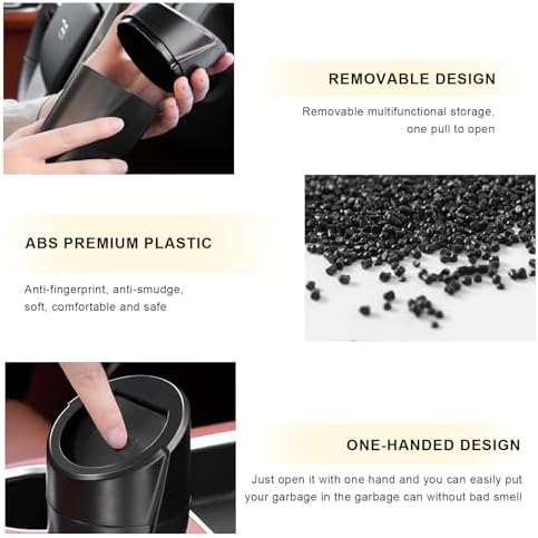 Car Trash Can Bin with Lid, Leakproof Portable Garbage Trash Bin Mini Cup - Image 3