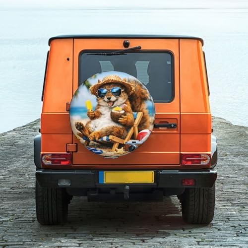 Squirrel Spare Tire Cover Weatherproof Wheel Protectors Universal Wheel Covers - Image 6