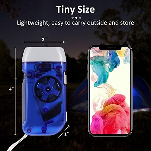 8 Pack Hand Crank Emergency Flashlight, No Battery Required, 3 LED Lights - Image 4