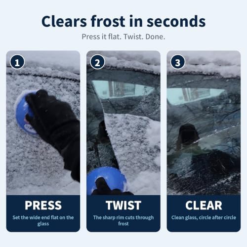 The Original Round Ice Scraper for Car Windshield, Made in USA, Cone Shaped - Image 2