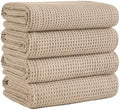 Microfiber Waffle Bath Towels, 4 Pieces, Fast Drying, Lint Free 430 GSM by Unknown