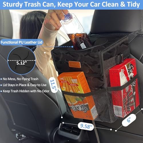 ELONGRIVER Leak Proof Car Trash Can - Image 2