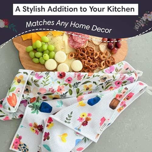 Double-Sided Microfiber Hand Towels, Waffle Kitchen Towels Set - Image 5