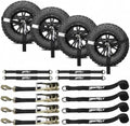 4 Pack Car Tie Down Straps for Trailers, 000 lbs Break Strength, Wheel Tire Tie by Nestilly