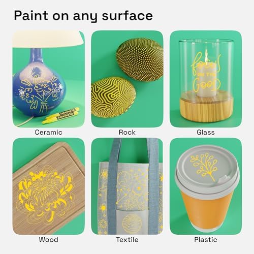 ARTISTRO Yellow Acrylic Paint Markers - Image 2