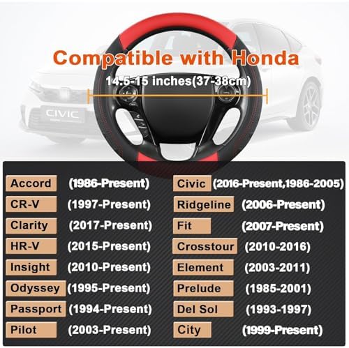 GIANT PANDA Microfiber Leather Steering Wheel Cover - Image 3