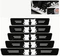 5PCS Cat Car Door Sill Protector, Carbon Fiber Leather Sill Stickers by TnLnYn