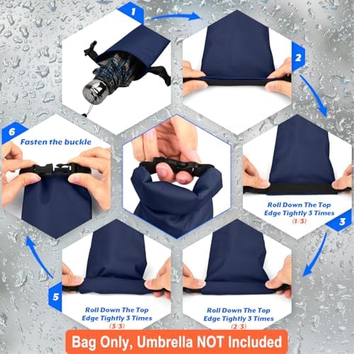 Cosmos 1 Pc Umbrella Bag Waterproof Travel Umbrellas Storage Pouches Wet - Image 3