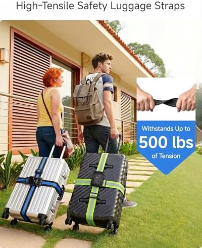 LUGGEX Luggage Straps TSA Approved, Adjustable Straps - Image 6