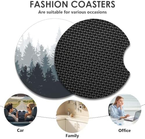 2 Pack Car Coasters，2.75-inch Neoprene Non-Slip Cup Holder Coasters - Image 7