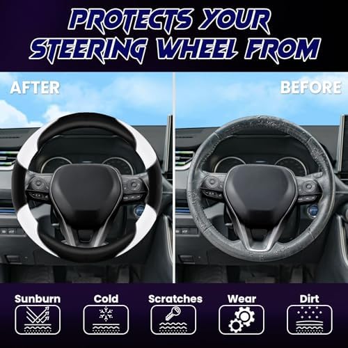Soft Leather Steering Wheel Cover - Image 4