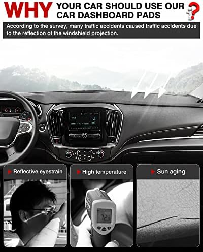 Autorder Dashboard Cover Mat for 2018-2024 Chevrolet Traverse Accessories Dash - Image 2