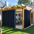 NICETOWN Outdoor Curtains for Patio Waterproof & Windproof W100xL108 Navy by NICETOWN