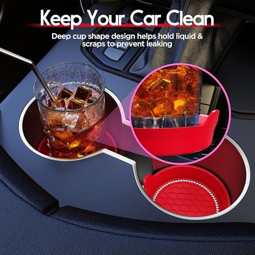 Amooca 2-Pack Car Cup Holder Coaster Bling Crystal Rhinestone Car Interior - Image 3
