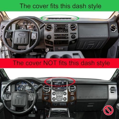 Yiz Dash Cover Mat for Ford Super Duty F250 F350 F450 F550 J238 - Image 2