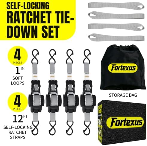 Retractable Ratchet Straps, Motorcycle, Pickup Truck - Image 6