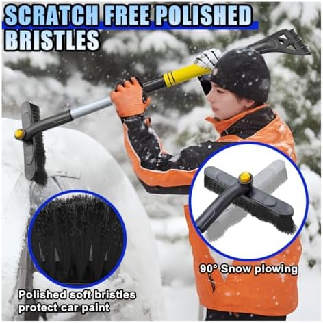 KITUREK 31.5" Detachable Snow Brush and Ice Scraper - Image 5