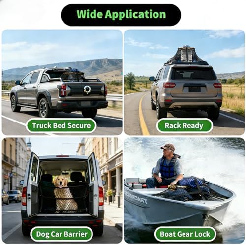 Cargo Net for Pickup Truck Bed, Double Layer, Highly Elastic - Image 6
