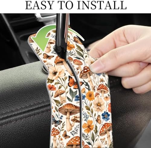 PU Leather Car Seat Hook, Storage Headrest Hanger, Cute Car Backseat Organizer - Image 5