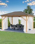 Outdoor Curtains for Patio Waterproof Rod Pocket 4 Pcs 54x95 Inch White by HolidayIdeas