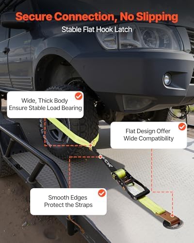VEVOR Wheel Chock Tie-Down Kit, Tire-Style Motorcycle Tie-Down System, Car Kit - Image 5