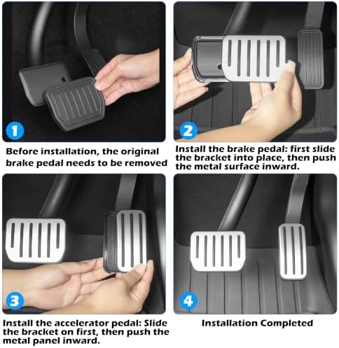 Aluminum Pedal Set for Tesla - Image 3