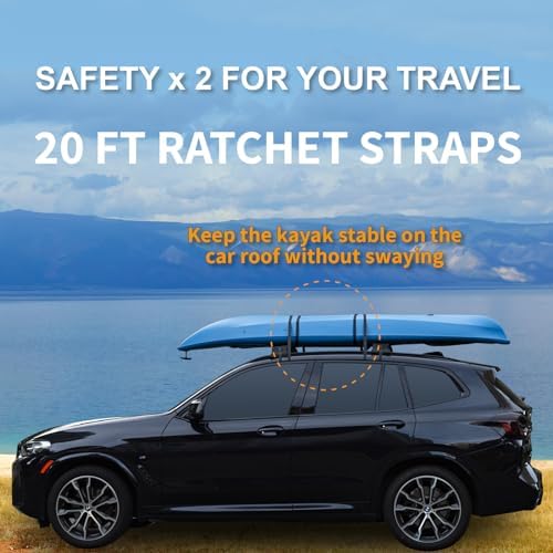 Universal Car Soft Kayak Roof Rack Pads - Image 2
