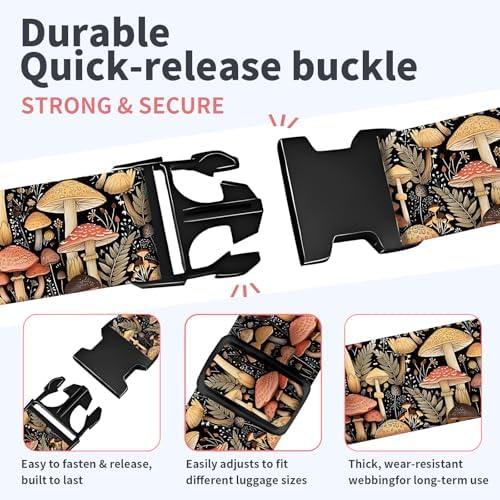 Luggage Strap for Suitcases Adjustable Travel Belt - Image 3
