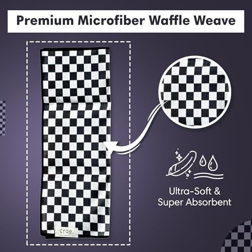 Double-Sided Microfiber Hand Towels, Waffle Kitchen Towels Set - Image 6