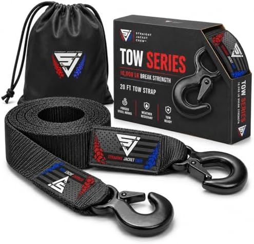 Heavy Duty 2-in x 20-ft Tow Strap by StraightJacketCrew