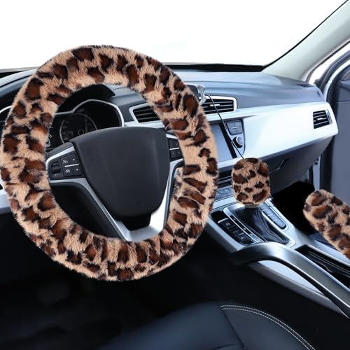 Accmor Fuzzy Car Steering Wheel Cover, Universal Fit Fur Auto Wheel Cover & by Accmor
