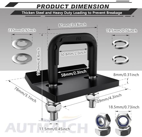 AUTMATCH Hitch Tightener Anti-Rattle Clamp - Image 4