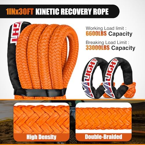 Nilight Kinetic Recovery Tow Rope Kit - Image 3