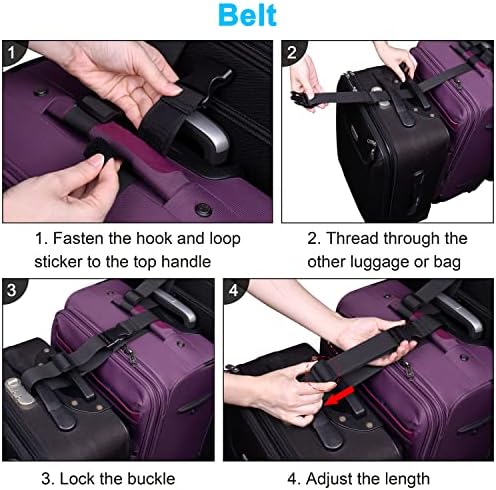 Wisdompro 2 Pack Add a Bag Luggage Strap, Luggage Connector Straps - Image 6