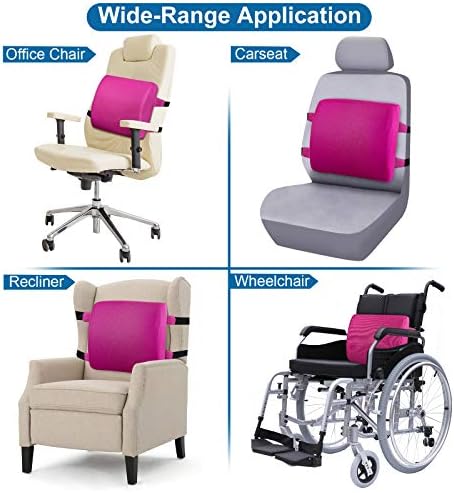 Lumbar Pillow for Chair and Car, Back Support for Office, Memory Foam Cushion - Image 4
