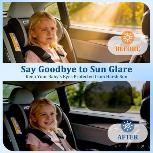 Car Window Shades for Baby, Static Cling Design for Smooth Lift Side Windows - Image 5